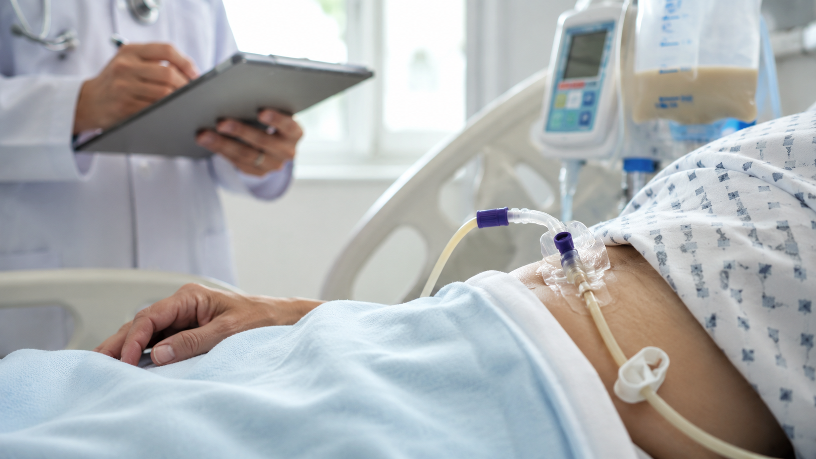 Feeding tube in hospital patient care