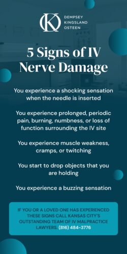 iv nerve damage caused by in insertion errors